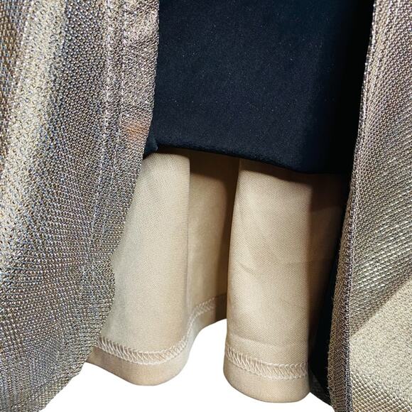 Lulus Lookout Weekend Sparkly Gold Skater Dress size Large - Picture 7 of 11